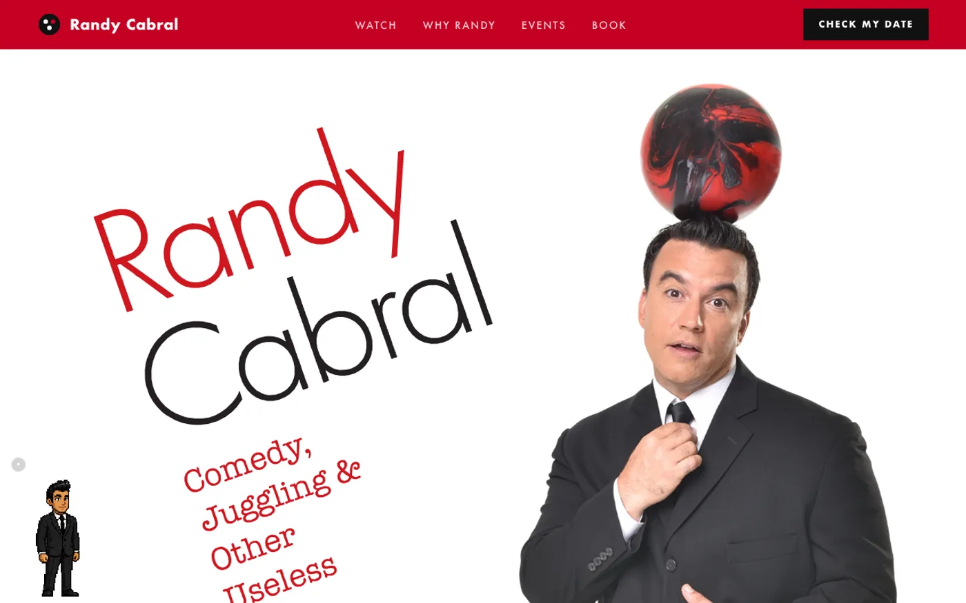 Randy Cabral - Comedy Juggler website preview